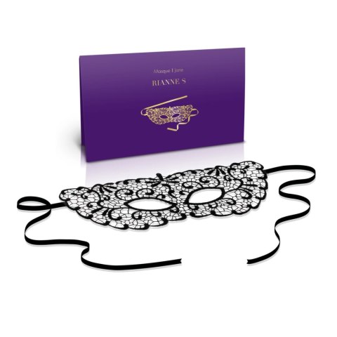 Rianne S Soiree Mask Jane - maska wenecka damska, czarna, elegancka Rianne S Soiree Mask Jane - maska wenecka damska, czarna, elegancka