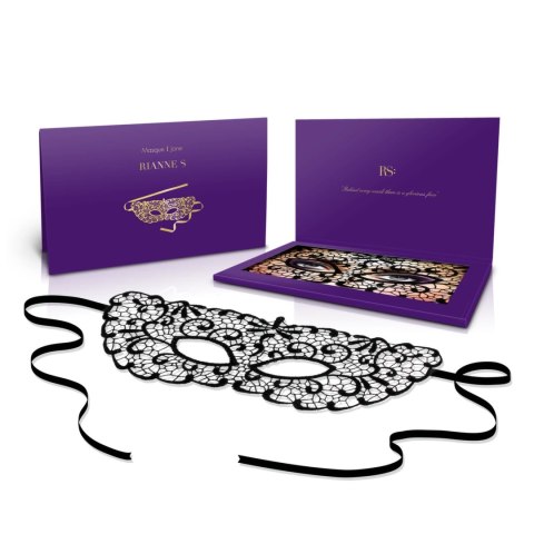 Rianne S Soiree Mask Jane - maska wenecka damska, czarna, elegancka Rianne S Soiree Mask Jane - maska wenecka damska, czarna, elegancka