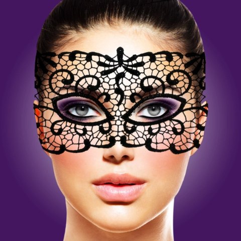 Rianne S Soiree Mask Jane - maska wenecka damska, czarna, elegancka Rianne S Soiree Mask Jane - maska wenecka damska, czarna, elegancka
