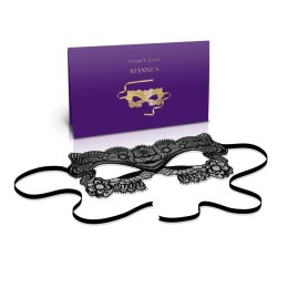 Rianne S Soiree Mask V Zouzou maska wenecka aksamitna czarna