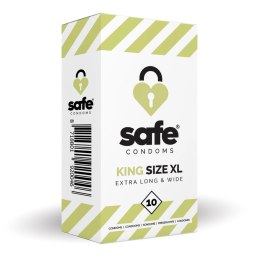 Safe King Size XL 10 sztuk - prezerwatywy anatomiczne, duży rozmiar