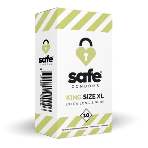 Safe King Size XL 10 sztuk - prezerwatywy anatomiczne, duży rozmiar