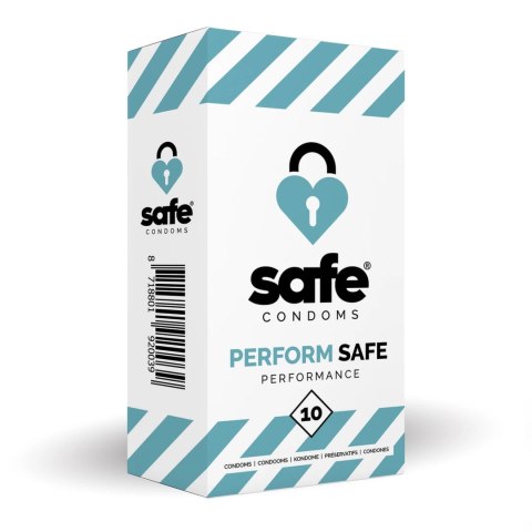 Safe Perform 10 szt. - prezerwatywy opoźniające wykonane z lateksu Safe Perform 10 szt. - prezerwatywy opoźniające wykonane z lateksu