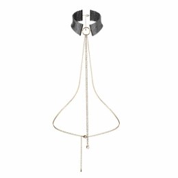 Bijoux Indiscrets Desir Metallique Collar Black - metaliczna obroża regulowana