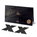 Bijoux Indiscrets Flash Cross Black - samoprzylepne ozdoby silikonowe czarne