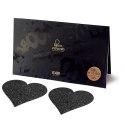 Bijoux Indiscrets Flash Heart Black - stylowe naklejki dekoracyjne czarne serca