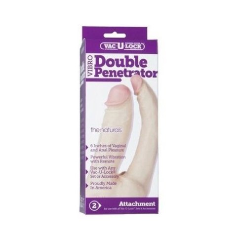 Doc Johnson Double Penetrator Vac-U-Lock - podwojny model do uprzęży, 16 cm Doc Johnson Double Penetrator Vac-U-Lock - podwojny model do uprzęży, 16 cm