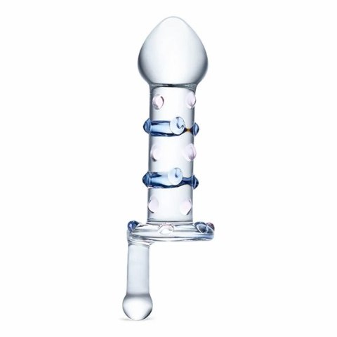 Glas Candy - szklany model intymny z wypustkami i ergonomiczną rączką 17,5 cm