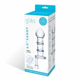 Glas Candy - szklany model intymny z wypustkami i ergonomiczną rączką 17,5 cm