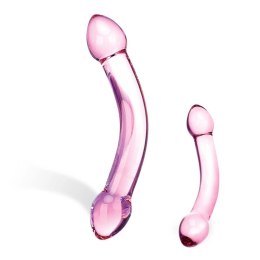 Glas Double Trouble Purple - szklany model dwustronny, fioletowy, 19 cm