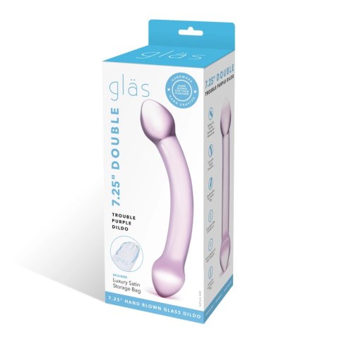 Glas Double Trouble Purple - szklany model dwustronny, fioletowy, 19 cm Glas Double Trouble Purple - szklany model dwustronny, fioletowy, 19 cm