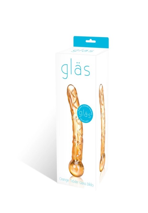 Glas Orange Tickler - szklana forma intymna z wypustkami 19,5 cm