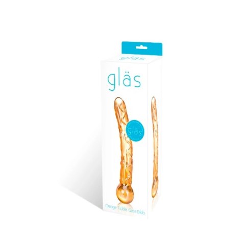 Glas Orange Tickler - szklana forma intymna z wypustkami 19,5 cm Glas Orange Tickler - szklana forma intymna z wypustkami 19,5 cm