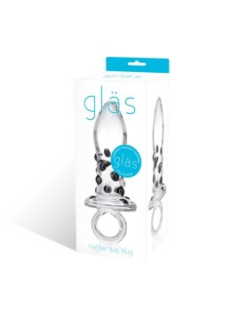 Glas Pacifier szklany korek analny z wypustkami, 13 cm, borokrzemowe szkło