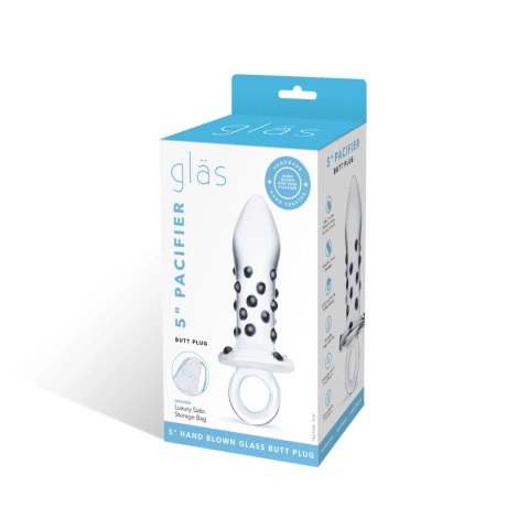 Glas Pacifier szklany korek analny z wypustkami, 13 cm, borokrzemowe szkło Glas Pacifier szklany korek analny z wypustkami, 13 cm, borokrzemowe szkło