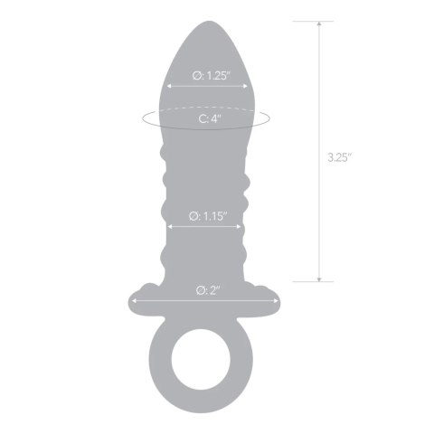 Glas Pacifier szklany korek analny z wypustkami, 13 cm, borokrzemowe szkło Glas Pacifier szklany korek analny z wypustkami, 13 cm, borokrzemowe szkło