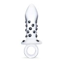 Glas Pacifier szklany korek analny z wypustkami, 13 cm, borokrzemowe szkło