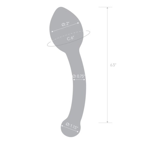 Glas Pure Indulgence - szklany model anatomiczny 18 cm, szkło borokrzemowe Glas Pure Indulgence - szklany model anatomiczny 18 cm, szkło borokrzemowe