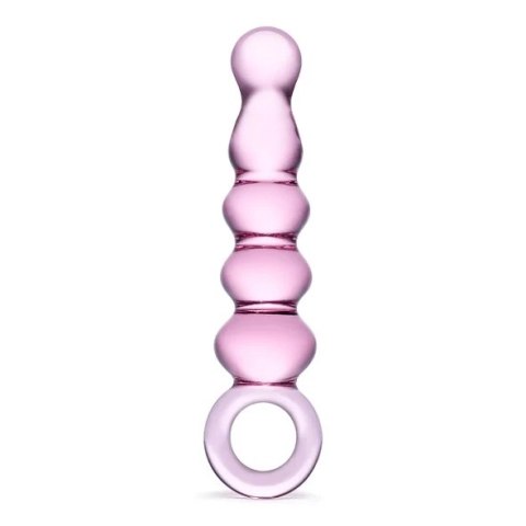 Glas Quintessence - szklane koraliki analne z uchwytem, 19 cm