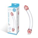 Glas Red Head - szklany model intymny z czerwonym akcentem, 25,5 cm
