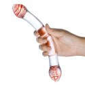 Glas Red Head - szklany model intymny z czerwonym akcentem, 25,5 cm