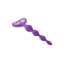 Plaisirs Secrets Anal Chain Purple silikonowy łańcuszek kulkowy fioletowy 26 cm