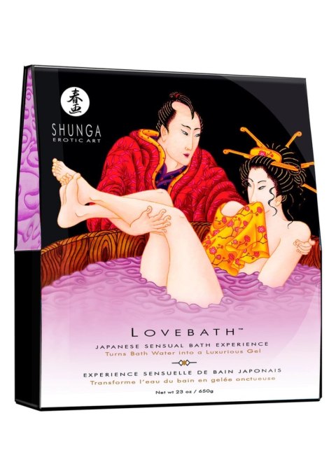 Shunga Lovebath Sensual Lotus zestaw do kąpieli żelowej 650g Shunga Lovebath Sensual Lotus zestaw do kąpieli żelowej 650g