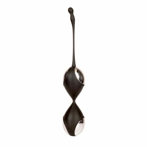 Vibe Therapy Fascinate Black & Silver - podwojne kulki Kegla, silikon Vibe Therapy Fascinate Black & Silver - podwojne kulki Kegla, silikon