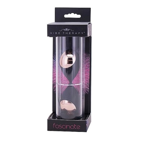 Vibe Therapy Fascinate Black & Silver - podwojne kulki Kegla, silikon Vibe Therapy Fascinate Black & Silver - podwojne kulki Kegla, silikon