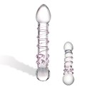 Glas Spiral Staircase - szklany model intymny z teksturą spiralną 17,5 cm