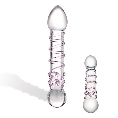 Glas Spiral Staircase - szklany model intymny z teksturą spiralną 17,5 cm Glas Spiral Staircase - szklany model intymny z teksturą spiralną 17,5 cm