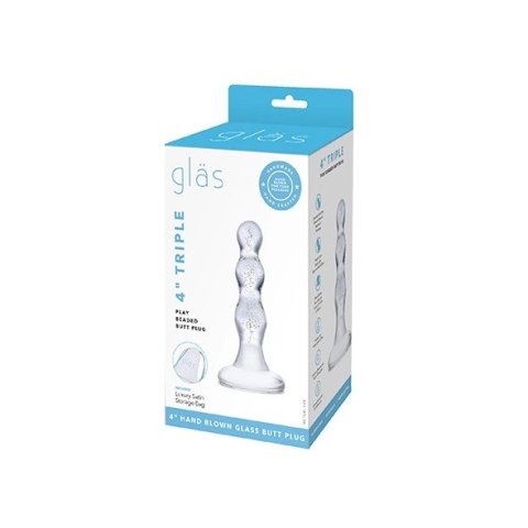 Glas Triple Play - szklane koraliki z kolorowymi drobinkami 10 cm Glas Triple Play - szklane koraliki z kolorowymi drobinkami 10 cm
