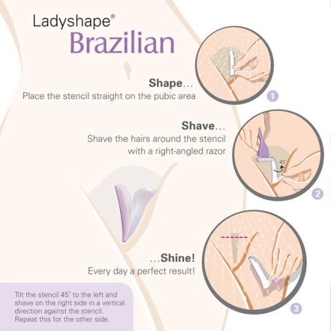 Ladyshape Bikini Shaping Tool Brazilian - szablon do stylizacji linii bikini Ladyshape Bikini Shaping Tool Brazilian - szablon do stylizacji linii bikini