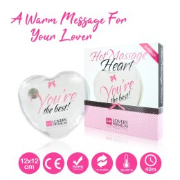 LoversPremium Hot Massage Heart XL podgrzewacz serce 12x12 cm biały
