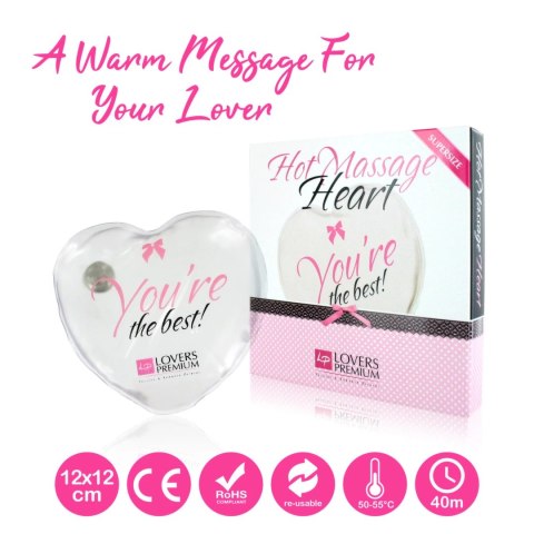 LoversPremium Hot Massage Heart XL podgrzewacz serce 12x12 cm biały LoversPremium Hot Massage Heart XL podgrzewacz serce 12x12 cm biały
