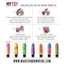 MyToy Vibrator Kit Blue & Pink - Zestaw kreatywny, silikonowy, 13,3 cm