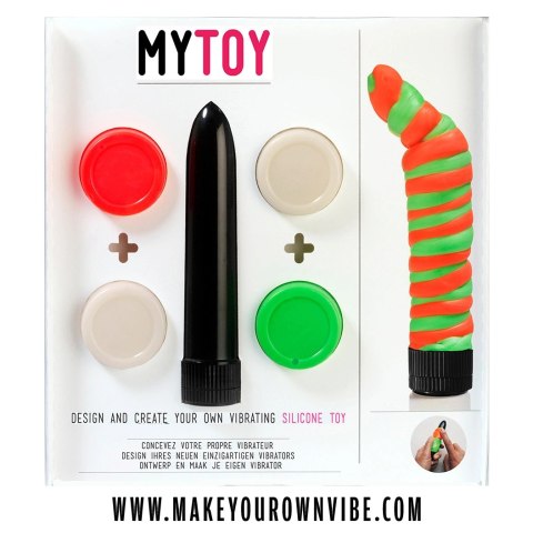 MyToy Vibrator Kit Orange & Green - Zestaw kreatywny, silikonowy, 13,3 cm MyToy Vibrator Kit Orange & Green - Zestaw kreatywny, silikonowy, 13,3 cm