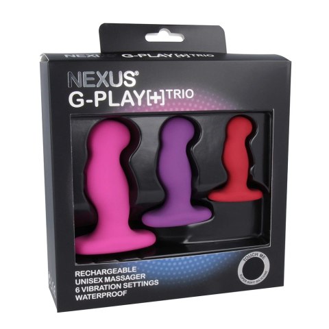 Nexus G-Play Trio+ Zestaw 3 wibrujących korkow silikonowych USB Pink/Red/Purple Nexus G-Play Trio+ Zestaw 3 wibrujących korkow silikonowych USB Pink/Red/Purple
