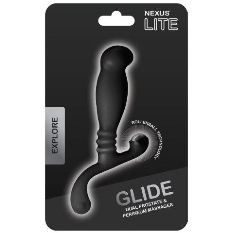 Nexus Glide Black - anatomiczny masażer prostaty z kulką stalową, 11,5 cm Nexus Glide Black - anatomiczny masażer prostaty z kulką stalową, 11,5 cm