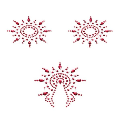 Petits Joujoux Gloria Set Red biżuteria ciała kryształki czerwone Petits Joujoux Gloria Set Red biżuteria ciała kryształki czerwone