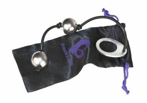 Rocks-Off Love Balls stalowe kulki treningowe z silikonowym łącznikiem 25mm Rocks-Off Love Balls stalowe kulki treningowe z silikonowym łącznikiem 25mm