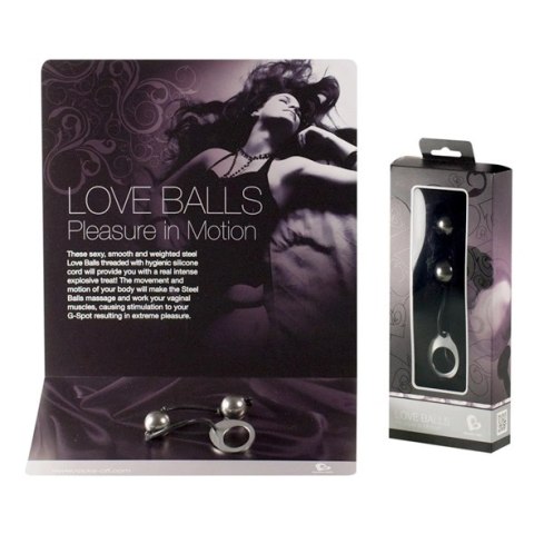 Rocks-Off Love Balls stalowe kulki treningowe z silikonowym łącznikiem 25mm Rocks-Off Love Balls stalowe kulki treningowe z silikonowym łącznikiem 25mm