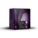 Rocks-Off Naughty-Boy 7-Speed Black - Masażer prostaty silikonowy czarny