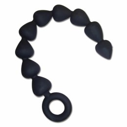 S&M Black Silicone - anatomiczne koraliki silikonowe 23 cm czarne