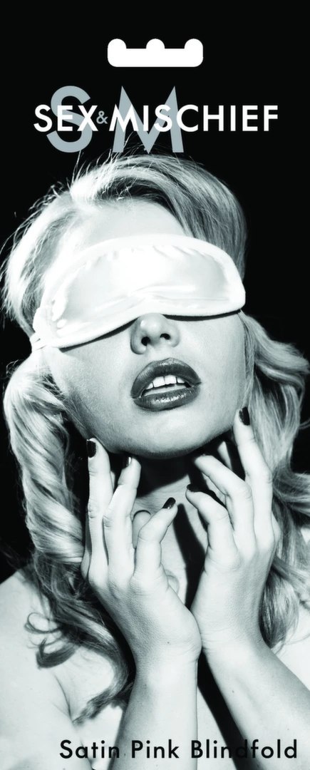 S&M Satin Blindfold Light Pink - satynowa opaska na oczy jasnorożowa S&M Satin Blindfold Light Pink - satynowa opaska na oczy jasnorożowa