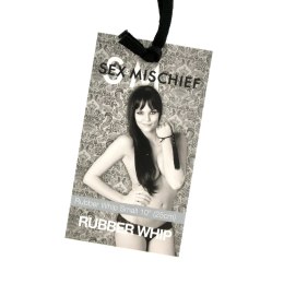 S&M Small Rubber Whip Black - wytrzymały bat gumowy 25 cm