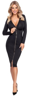 Cottelli Party Dress Zip S czarna sukienka z dwukierunkowym zamkiem