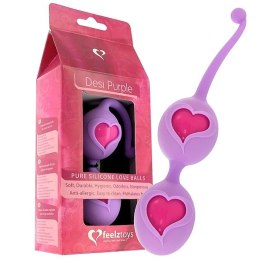 FeelzToys Desi Purple - kulki do treningu mięśni dna miednicy 3,9 cm