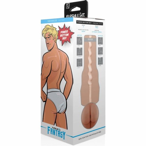 Fleshlight Fantasy Power Bottom Boy - model anatomiczny, odcień skory, etui niebieskie Fleshlight Fantasy Power Bottom Boy - model anatomiczny, odcień skory, etui niebieskie