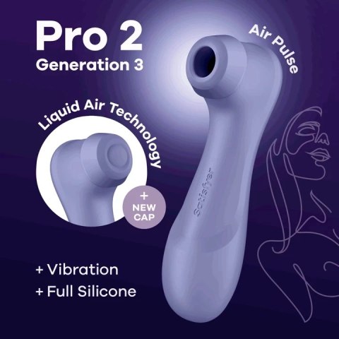 Satisfyer Pro 2 Generation 3 Violet - Intuicyjny Stymulator Air Pulse z Aplikacją Satisfyer Pro 2 Generation 3 Violet - Intuicyjny Stymulator Air Pulse z Aplikacją